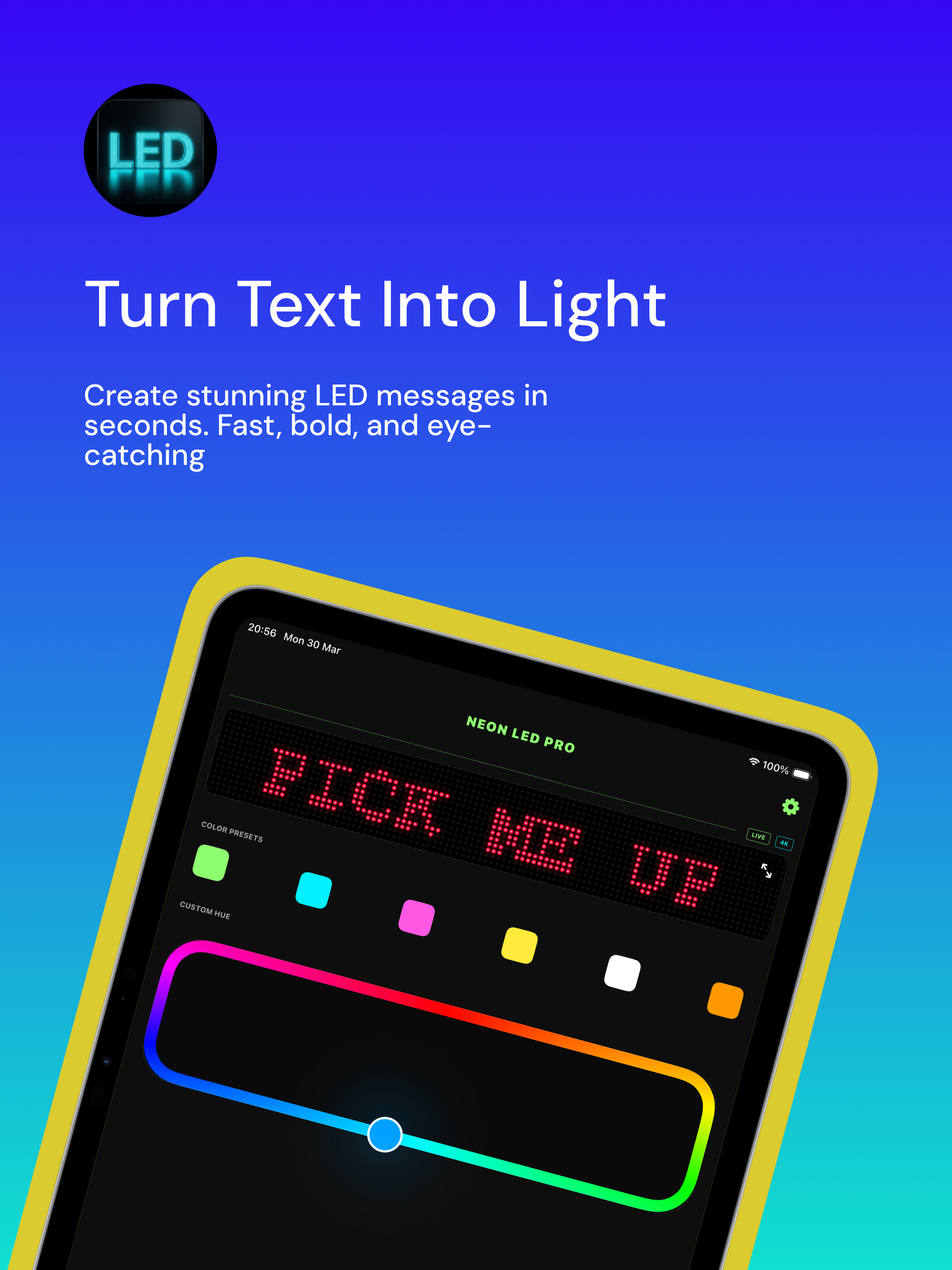 iPad - Turn Text Into Light
